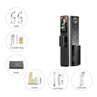 Cerradura Inteligente AISUO Tuya Wi-Fi con Reconocimiento Facial 3D, Huella Dactilar, Teclado Digital, Entrada por Código, Videoportero