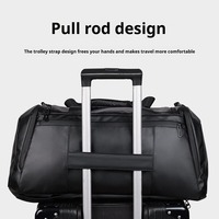 Grand sac à dos de sport et de voyage pour hommes Sac de basket-ball/football isolé à la mode avec compartiments secs/humides Noir