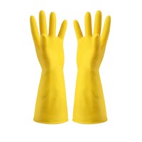 Gants en latex de caoutchouc imperméables de 12 pouces d'épaisseur pour usage domestique, avec manchette longue, certifiés EN388/EN420, sans poudre, sans silicone