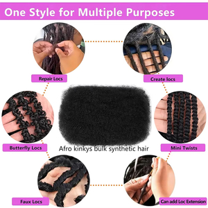 Paquete <span class=keywords><strong>de</strong></span> 12 Pulgadas <span class=keywords><strong>de</strong></span> <span class=keywords><strong>Cabello</strong></span> Afro Rizado <span class=keywords><strong>de</strong></span> 100g <span class=keywords><strong>para</strong></span> Extensiones <span class=keywords><strong>de</strong></span> Rastas, Reparación <span class=keywords><strong>de</strong></span> Locs, Mini <span class=keywords><strong>Trenzas</strong></span> y <span class=keywords><strong>Cabello</strong></span> Sintético Afro Rizado - Product Image 4