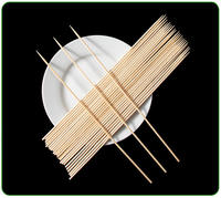 Bâtonnets de bambou biodégradables de haute qualité, résistants à la chaleur, jetables, longueur 12-50 cm, écologiques, couleur naturelle, brochettes en bambou