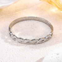 Bracelet Manchette Inoxydable en Acier Titane Anti-Transpiration avec Symbole Infini, Plaqué Or Véritable 18 carats, Ne Ternit Pas, Meilleure Vente 2026