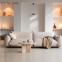Table basse ronde en travertin de style nordique moderne pour salon, tendances Foshan