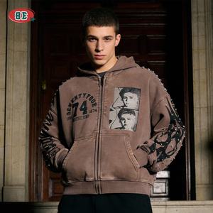 Мужские худи высокого качества оптом: винтажные, дизайнерские, с вышивкой, стразами, укороченные, рваные, оверсайз - Product Image 3