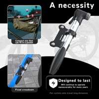Pompe à vélo portable BAIMEI, légère, durable, mini, en alliage d'aluminium, pression maximale de 120 PSI, accessoires de vélo écologiques