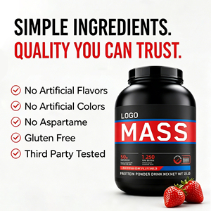 Polvo Ganador de <span class=keywords><strong>Masa</strong></span> <span class=keywords><strong>Muscular</strong></span> de Fresa de 2LB con Logotipo Personalizado, Alto en Calorías (1260), 50% Proteína, Suplemento <span class=keywords><strong>para</strong></span> Aumentar <span class=keywords><strong>Masa</strong></span> <span class=keywords><strong>Muscular</strong></span> y Peso, <span class=keywords><strong>para</strong></span> Gimnasio, OEM - Product Image 5