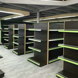 Soporte de exhibición de un solo lado resistente para supermercado Estante de exhibición de venta al por menor de madera y metal para góndola de rayonaje de té chino - Product Image 6