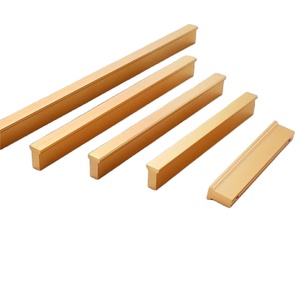 Direct Selling Black Brushed Gold Hidden Pull Handle Aluminium Alloy Edge Wardrobe Profiles <b>Kitchen</b> Cabinet Handle Innovate - Product Image 5