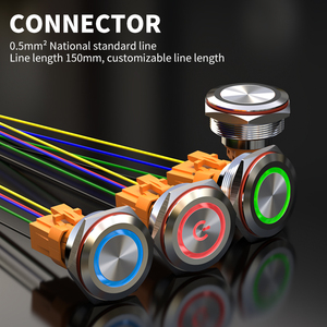 LANBOO 30A 30mm Metal Push Button <strong>Switch</strong> with LED - 1NO1NC/2NO2NC, Momentary or Latching, 3A, Compatible with 12V 24V 220V - Product Image 3