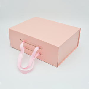 Wholesale foldable cardboard stain lined hair extension packaging paper boxes with ribbon luxury customized magnetic gift box