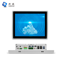 PC Panel Sentuh Industri Tanpa Kipas 12,1 Inci 500 Nits J6412 8260U 10210U 10 Titik Kapasitif HMI Tertanam untuk Otomasi Pabrik