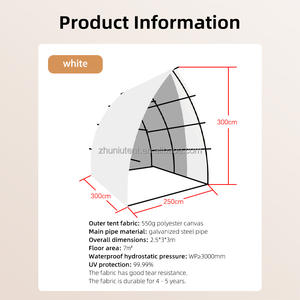 Tente de <span class=keywords><strong>camping</strong></span> de luxe personnalisable de style campagne 3*3, imperméable, anti-moisissure, petite tente de <span class=keywords><strong>camping</strong></span> à voile, <span class=keywords><strong>camping</strong></span> en plein air - Product Image 6
