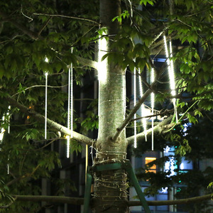 Lễ Hội Đầy Màu Sắc RGB Wedding Icicle Fall String Ngoài Trời Đường Phố <span class=keywords><strong>Led</strong></span> Mưa Phong Cách Trang Trí <span class=keywords><strong>Lights</strong></span> Đối Với Sự Kiện <span class=keywords><strong>Meteor</strong></span> Shower Ánh Sáng - Product Image 3