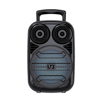 Altavoz Karaoke Inalámbrico de 6.5 Pulgadas con Micrófono Incorporado, LED RGB, BT 5.0, Salida de 8W, Alimentado por Batería, Control Remoto, Compatible con Aplicaciones