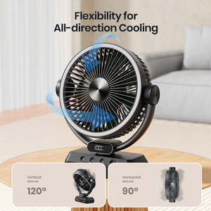 Ventilateur de camping à clip LED DH3 30000mAh [Autonomie jusqu'à 35 heures] Silencieux, flux d'air puissant, mains libres, rechargeable, utilisation domestique, camping-car/voiture - Product Image 6
