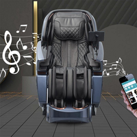 Fauteuil de massage électrique à gravité zéro Bluetooth, massage complet du corps, étirement automatique, cuir PU de luxe, fonctionnalités intelligentes