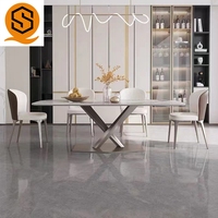 Ensemble de table à manger au design moderne, table basse, tables et chaises pour centre commercial, restaurant, magasin
