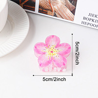 Pince à cheveux artisanale en acrylique RTS-2, motif fleur de prunier, pour femme, idéale pour les fêtes et le quotidien