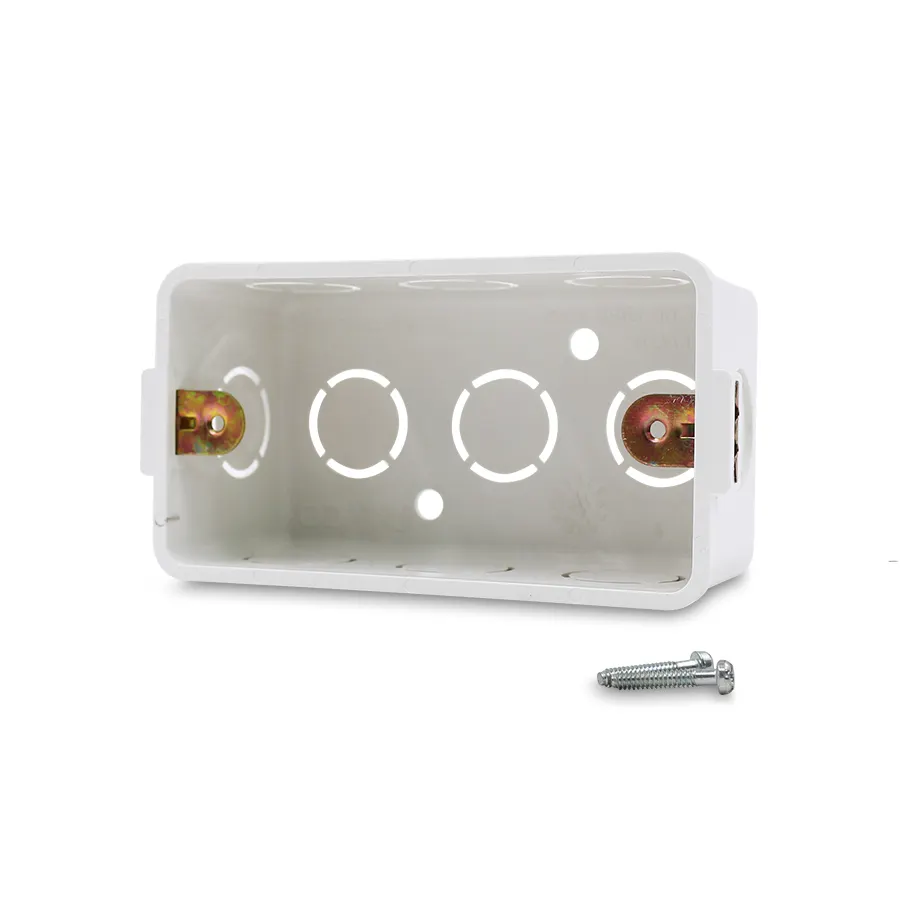 Caja de empalme de 1 caja de PVC, interruptor tipo 118, color blanco, superficie, precio de fábrica