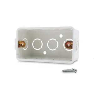 Fabrieksprijs Pvc Oppervlak Witte Kleur 118 Type Schakelaar Socket Één Bende Bodem Doos Aansluitdoos 1 Way Box