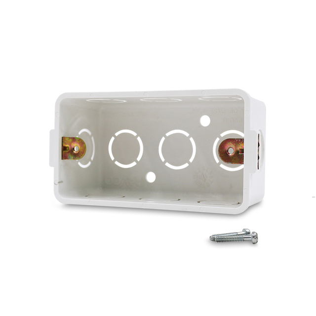 Factory Price PVC Surface White Color 118 Type Switch Socket One Gang Bottom Box Junction Box 1 Way Box