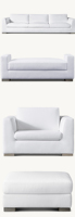 Mobilier d'intérieur moderne et luxueux, confortable et doux, banc à main courante conique et canapé en tissu