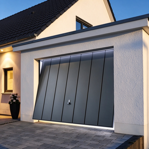 <span class=keywords><strong>Porte</strong></span> de <span class=keywords><strong>garage</strong></span> verticale large en aluminium gris foncé avec <span class=keywords><strong>serrure</strong></span> intelligente et certification ISO9001 - Product Image 1