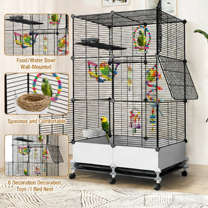 Grande Gabbia per Uccelli per Ara, Design Spazioso in Metallo Resistente per Uso Esterno, Gabbia Grande per Uccelli, Gabbia per Ara - Product Image 5