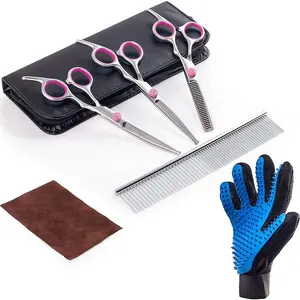 Pet Grooming Sets Dog Brush Scissors Pet Hair Trimmer Box Power Item Pet Grooming Tool Set 7 Pieces