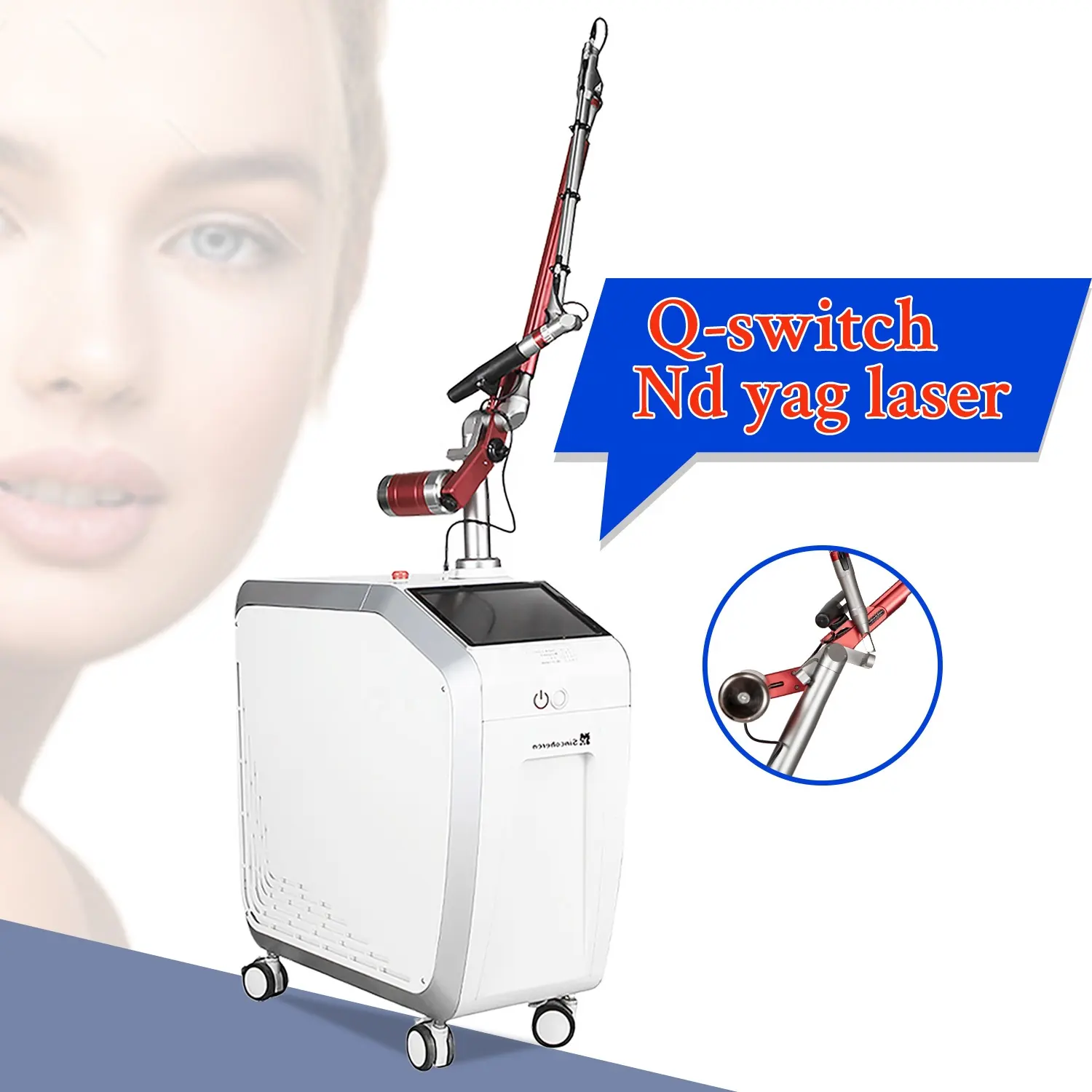 Korea Arm 350 PS Picosecond Tattoo Removal Laser Machine Q Switched Nd Yag Laser Pico Pigment Removal Speckle Acne Removal Laser