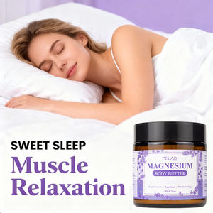 Crema Corpo al Magnesio e Lavanda Biologica ad Assorbimento Rapido Non Grassa Etichetta Privata Crema Lenitiva per il Sonno e i Muscoli - Product Image 1