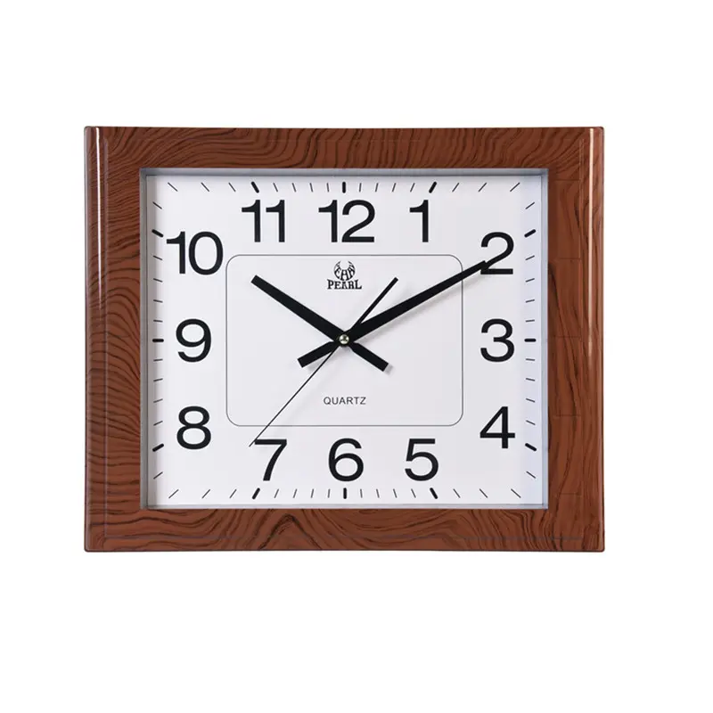 Amazon Hot Sell big wall clock modern sweep movement square quartz simple wall clock For office/customer style/design/ logo