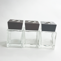 Bouteille de diffuseur de roseaux en verre Transparent de forme Multiple bouteilles d'aromathérapie transparentes en cristal de matériau blanc en 50m 100ml