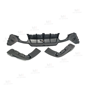 Diffusore labbro paraurti posteriore stile PP per <span class=keywords><strong>BMW</strong></span> <span class=keywords><strong>3</strong></span> <span class=keywords><strong>serie</strong></span> G20 G28 LCI 2023 + diffusore posteriore nero lucido ABS splitter laterali alette - Product Image 4