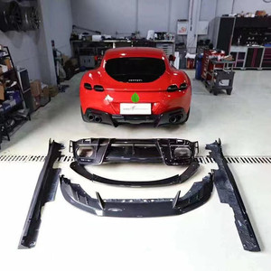 Kit de Carrocería de Fibra de Carbono Estilo Roma para Ferrari, Nuevo Alerón Delantero PAK, Faldones Laterales, Difusor - Product Image 6
