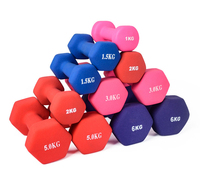 Kit complet d'haltères revêtus de néoprène 12KG pour la musculation et le renforcement musculaire