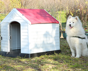 บ้านสุนัขแบบถอดประกอบได้ บ้านสุนัขพลาสติกกันฝนสำหรับกลางแจ้ง บ้านสุนัขขนาดกลางและขนาดใหญ่แบบอุ่น - Product Image 2