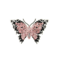 Prix usine de gros : Appliques thermocollantes et à coudre, motifs papillon, broderie décorative à sequins pour vêtements, chapeaux et sacs