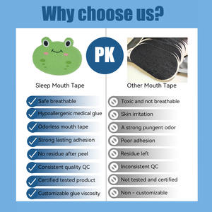 Strip bibir Anti mendengkur 30 buah anak-anak penutup mulut lembut nyaman Patch mulut pita untuk tidur lebih baik pernapasan hidung - Product Image 6