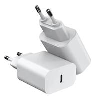 Chargeur mural double port 12W PD USB-C + USB-A à charge rapide pour smartphone et tablette, logo personnalisé accepté