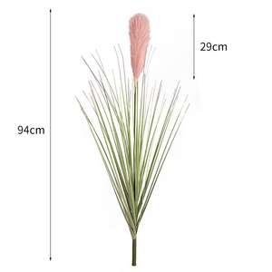 Herbe artificielle de la pampa, fleurs artificielles en soie, grandes plantes, tiges de verdure, fausse herbe pour chambre, décoration intérieure - Product Image 5
