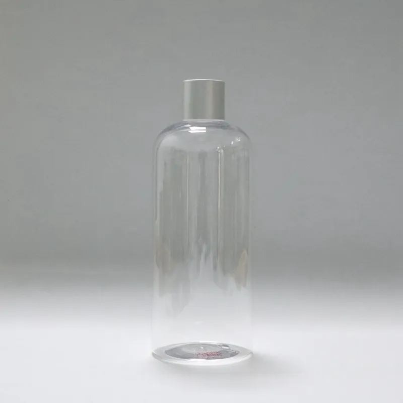 Hair bottle packaging cosmetics 16 oz plastic bottles customized boston round plastic PET clear shampoo and conditioner bottle