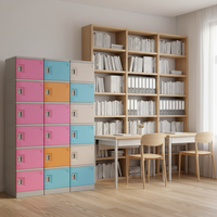 Casier de rangement multifonctionnel coloré pour école et gymnase, en plastique ABS imperméable avec serrure à combinaison, à prix abordable