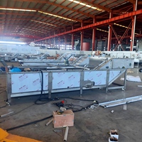 Industriële hoog-efficiënte automatische chipslijn friteuse warmtewisselaar fruit groente aardappelchips zoete aardappelen 500-1000 KG/H