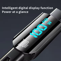 Câble de données à affichage numérique 100W pour iPhone 30W USB C à C PD charge super rapide Type C à USB câble de chargeur de téléphone portable