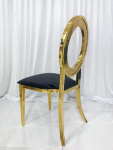 Chaises de luxe en or pour réception de mariage, événement, banquet, fête en plein air, mariage - Product Image 6