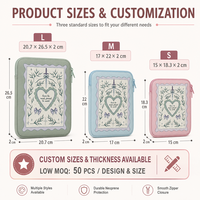 Tas E-reader dengan Ritsleting, Penutup Mewah Kasual Sederhana, Pelindung Lembut untuk Laptop, iPad, Kindle, Sarung Buku Neoprena Kustom