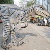 Costume de dinosaure animatronique artisanal à vendre, taille réelle, costume de Vélociraptor fait main pour enfants, pour le divertissement