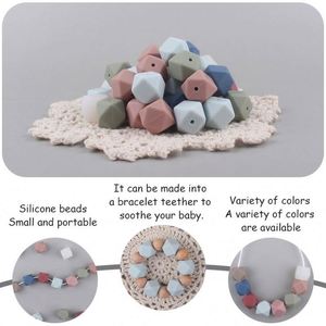 <b>Silicone</b> Focal Round <b>Beads</b> 14mm DIY Jewelry Making Pacifier Chain Necklace Bracelets Keychain Accessories - Product Image 5
