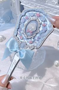 Flower Knows Shell's Jewel <span class=keywords><strong>Espejo</strong></span> cosmético de mano Elegante <span class=keywords><strong>espejo</strong></span> colgante Nueva colección - Product Image 5